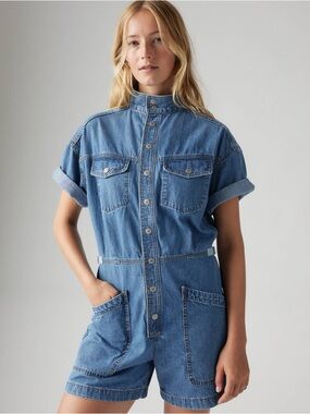 Levi's Short-Sleeve Surplus Romper/Jumpsuit